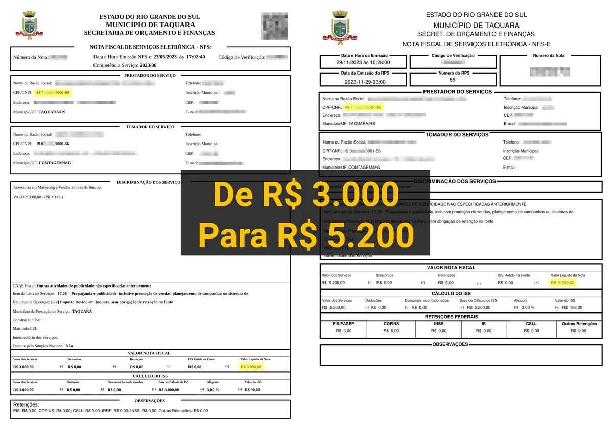 Comprovante de renegociação SR